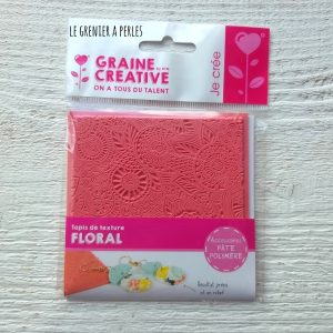 Plaque de texture  » Floral  » pour pâte polymère