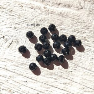 20 Perles Abacus 6 mm Noir