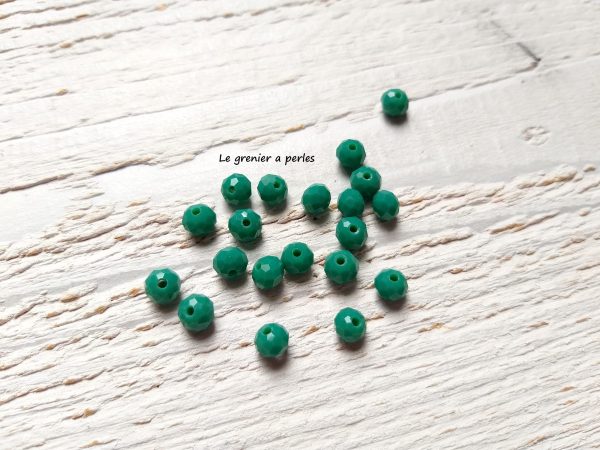 20 Perles Abacus 6 mm Green Turquoise