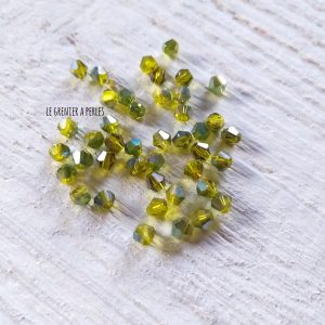 50 Toupies 4 mm Citron Vert