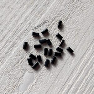 20 Perles Rectangles 7 x 3 mm Noir