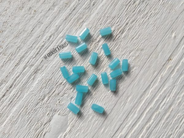 Perles Rectangles 7 x 3 mm Turquoise Opal