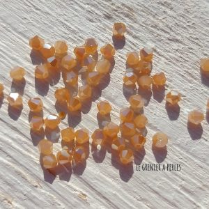 Toupies 3 mm Caramel Opal AB  X 50