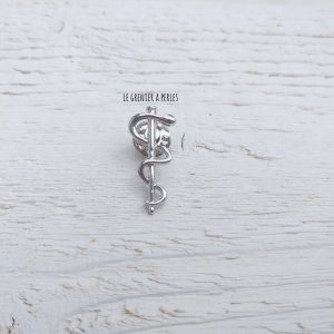 Pin’s Caducée ARGENT Médecin Infirmière * Caducée Médecine