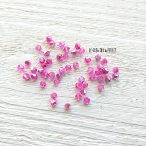 50 Toupies 4 mm Metallic Pink