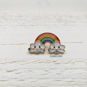 Pin’s Arc en ciel nuages