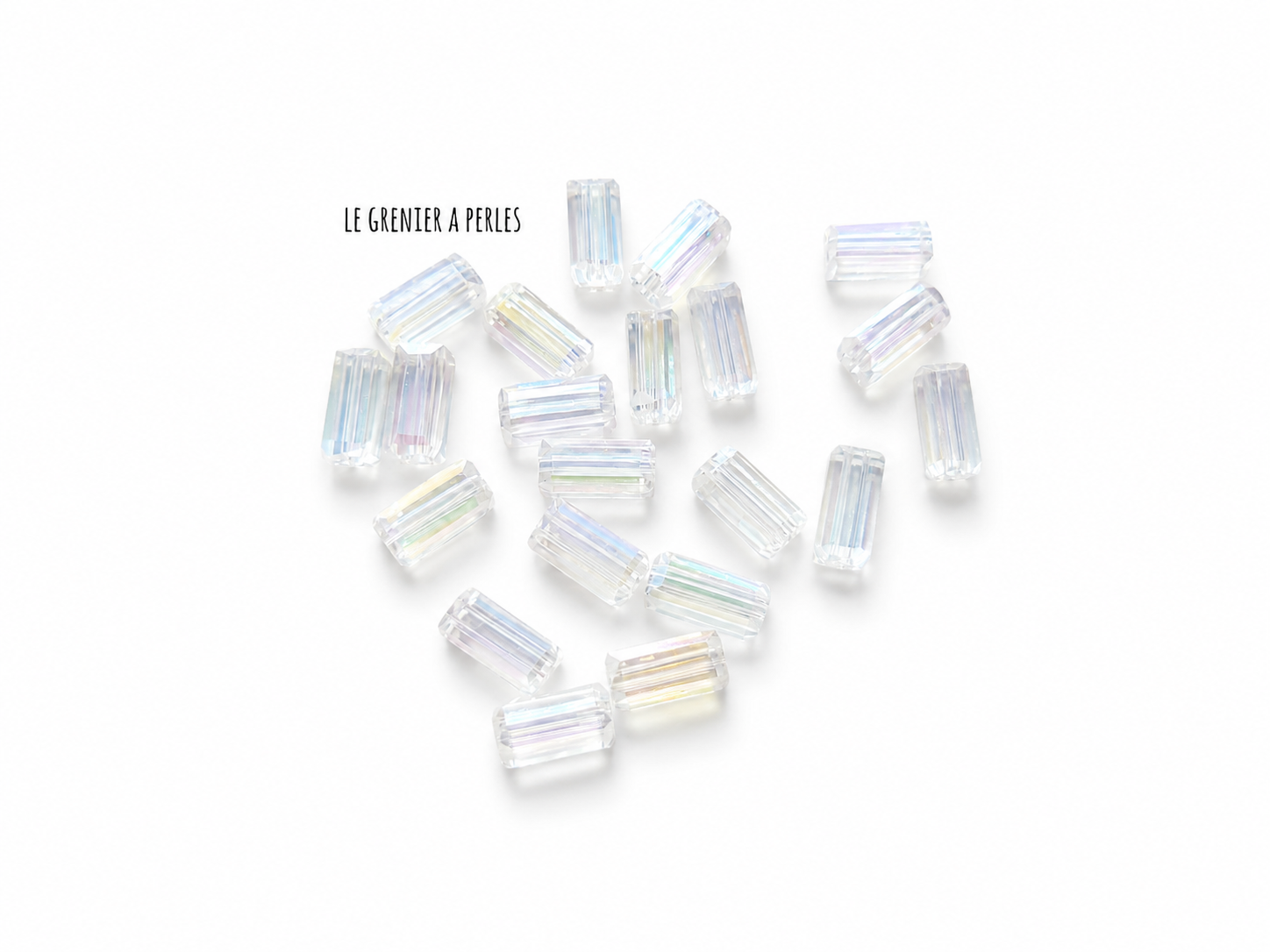 Perles Rectangles 7 x 3 mm 1313 cristal perles en verre rectangle le grenier a perles