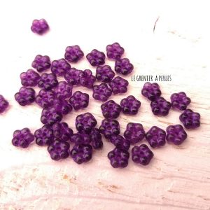 30 Spacers 5 mm Daisy * Violet 0927 * Tchèque