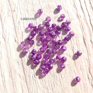 25 Perles Abacus 4 mm Metallic Purple