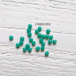 25 Perles Abacus 4 mm Green Turquoise Opal