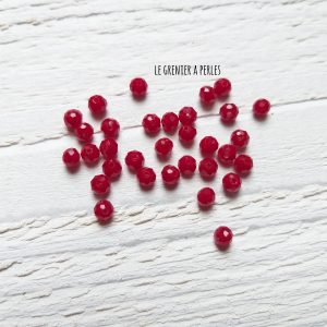 25 Perles Abacus 4 mm Rouge Bordeaux