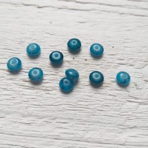 10 Perles Palets Marbrés 6 mm Indicolite