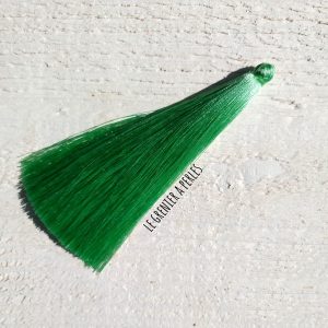 1 Grand pompon de luxe en soie * Vert Pastel 12 cm