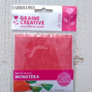 Plaque de texture  » Monstera  » pour pâte polymère