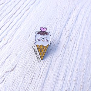 Pin’s Chat Cornet de glace Kawaii