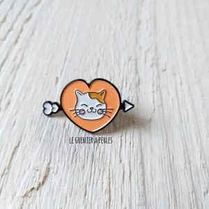 Pin’s J’aime les chats * Pin’s en émail