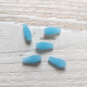 5 Perles Cristal 15 x 6 mm Turquoise Opal