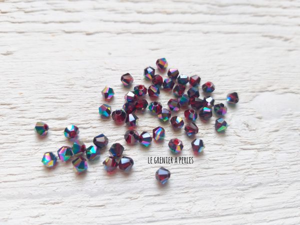 50 Toupies 4 mm Dark Rouge AB