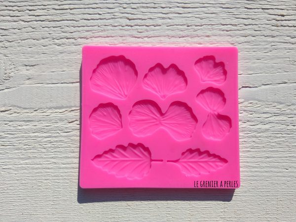 Moule Ginkgo biloba * Moule silicone pour pâte polymère