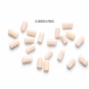 Perles Rectangles 7 x 3 mm Ivoire 1922 perles en verre rectangle le grenier a perles