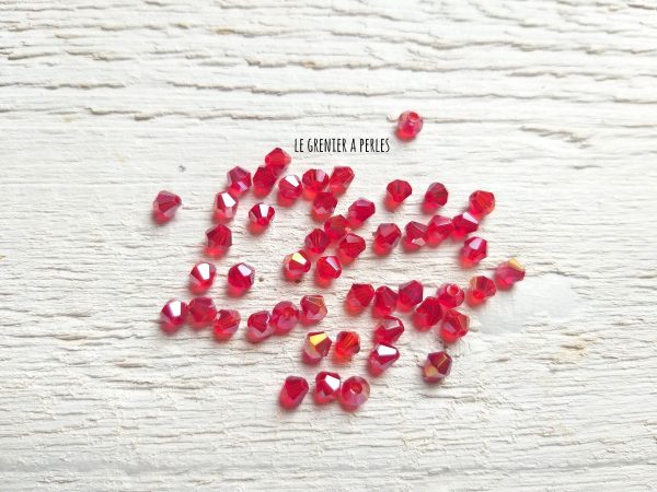 50 Toupies 4 mm Rouge AB