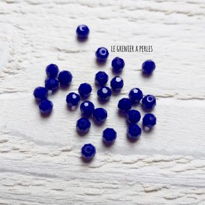 25 Perles Abacus 4 mm Cobalt Opaque