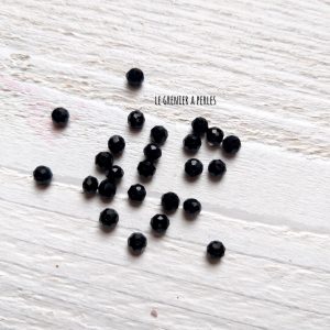 25 Perles Abacus 4 mm Noir