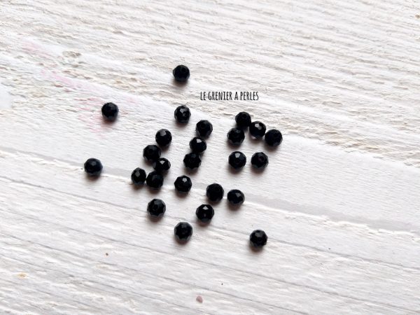 25 Perles Abacus 4 mm Noir