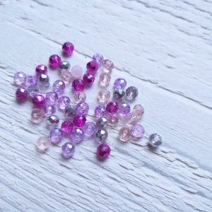 25 Perles Abacus 4 mm Mélange d’été