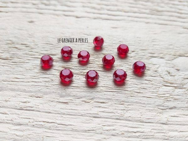 10 Perle Palet 6 mm Bordeaux AB