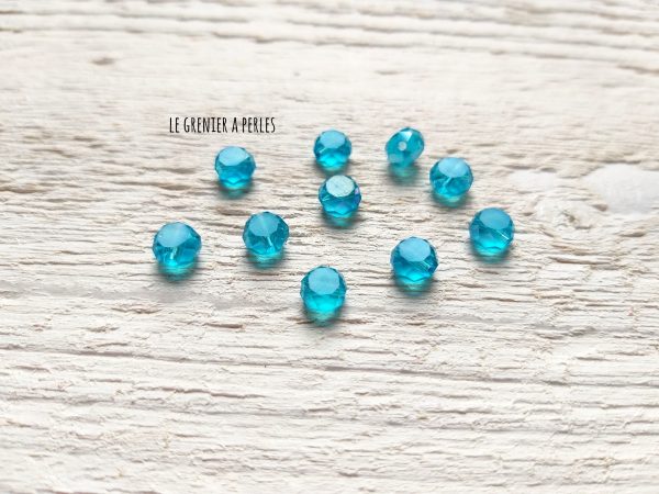 10 Perle Palet 6 mm Aquamarine