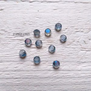 10 Perle Palet 6 mm Silver Blue AB