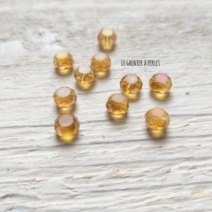 10 Perle Palet 6 mm Light Topaz AB