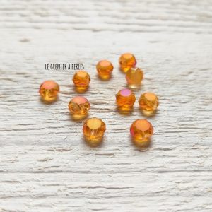 10 Perle Palet 6 mm Orange AB