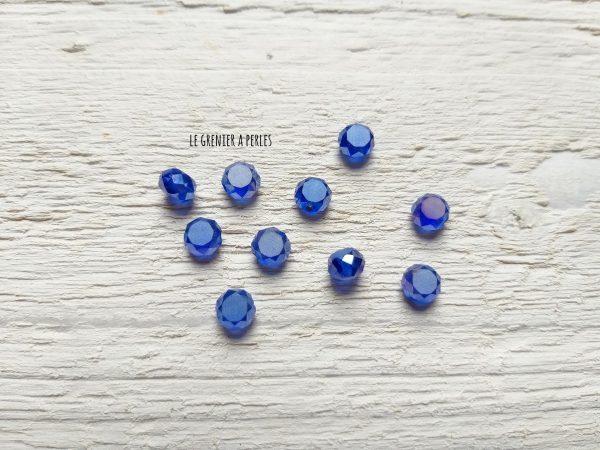 10 Perle Palet 6 mm Bleu Nuit AB