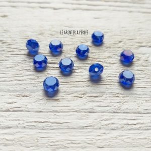 10 Perle Palet 6 mm Bleu Nuit AB