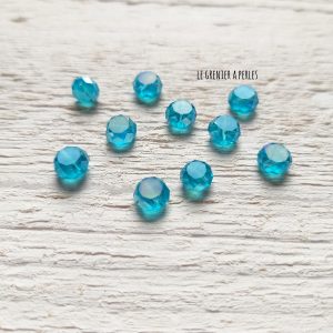 10 Perle Palet 6 mm Bleu Caraïbes AB