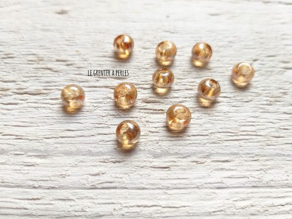 10 Perles Dôme 6 mm Colorado Irisé