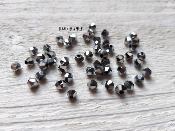 50 Toupies 4 mm Silver