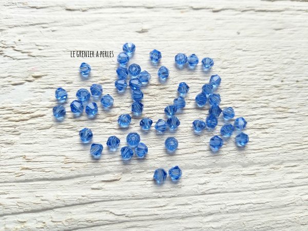 50 Toupies 4 mm Sapphire