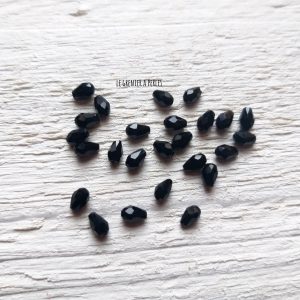 25 Gouttes 5 x 2 mm Noir