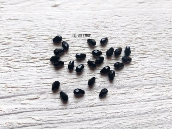 25 Gouttes 5 x 2 mm Noir