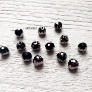 5 Perles Poires 8 mm Hématite