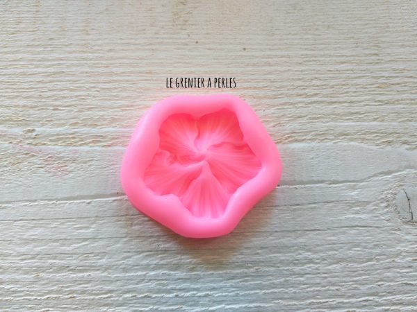 Moule Fleur d'Hibiscus * Moule silicone pour pâte polymère