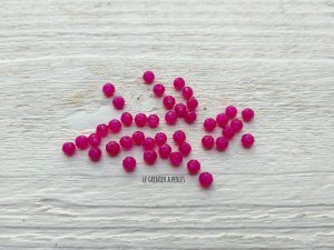 25 Perles Abacus 4 mm Fuschia Marbré