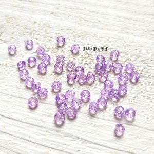 25 Perles Abacus 4 mm Light Mauve AB