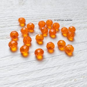 10 Perles ABACUS 8 mm Orange