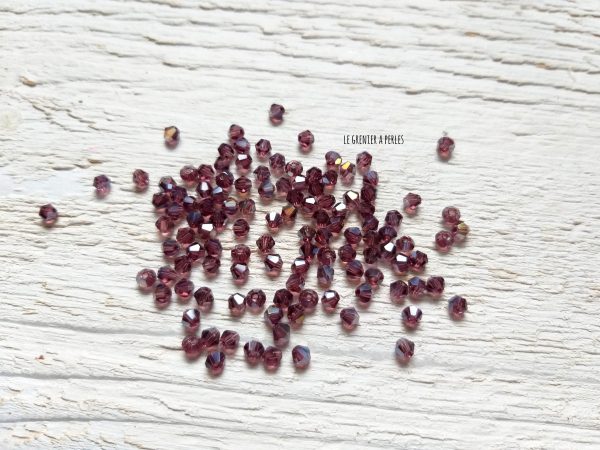 50 Toupies 3 mm Amethyst AB