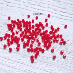 50 Toupies 3 mm Rouge Opaque