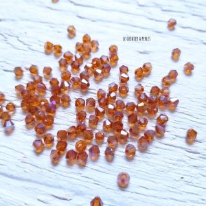 50 Toupies 3 mm Smoked Topaz AB